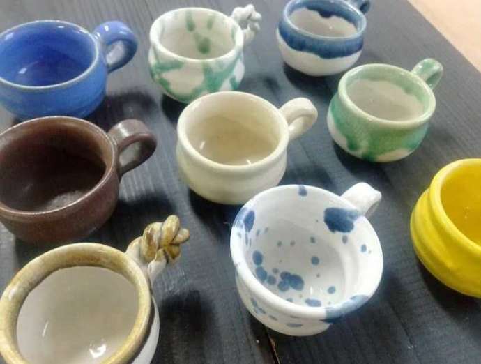 新潟県柏崎市にある「陶芸教室＆ギャラリー アトリエ九禅」で作ったマグカップ