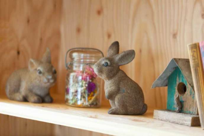 LA TABLE Aoyama (ラ・ターブル青山）で飾られているウサギの置物