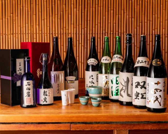 代官山にある「代官山間人」でいただける入手困難な日本酒の数々