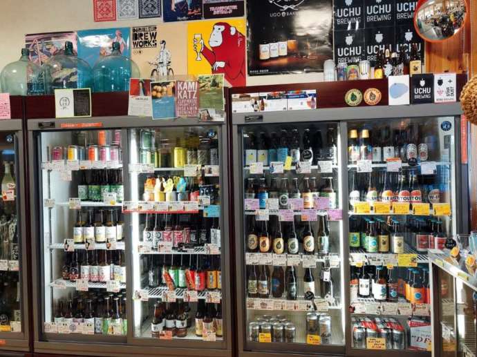 道の駅「十文字」の直営所で販売されているクラフトビール