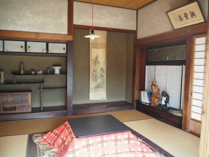 益子陶芸倶楽部にある宿泊施設の客室（8畳）