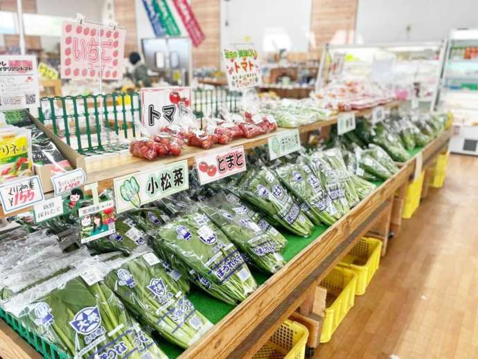 「道の駅 ポート赤碕」内の「JA鳥取中央直売店あぐりポート琴浦」で販売中の野菜類（その2）