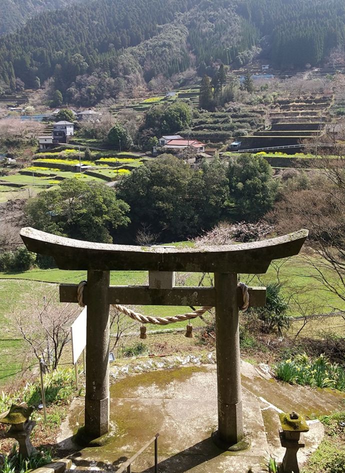 湯の鶴温泉神社からの風景