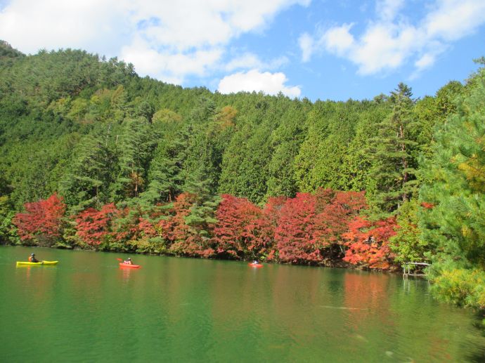 紅葉シーズンの南伊奈ヶ湖