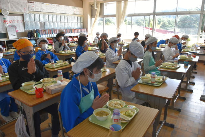 長野県御代田町の学校給食の様子