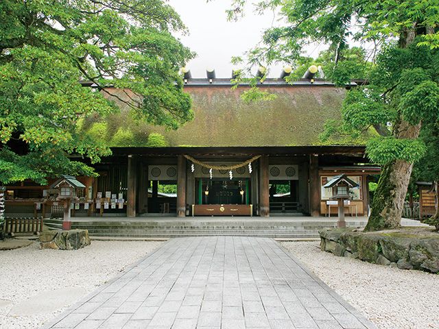 京都府にある元伊勢籠神社の拝殿