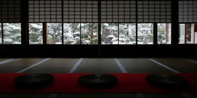 妙満寺で見られる「雪の庭」