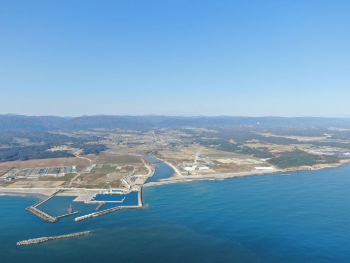 福島県浪江町の航空写真