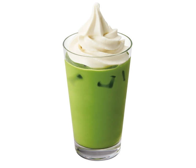玄米抹茶ソフトクリームラテの写真