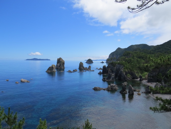 青海島自然研究路・展望台からの眺め