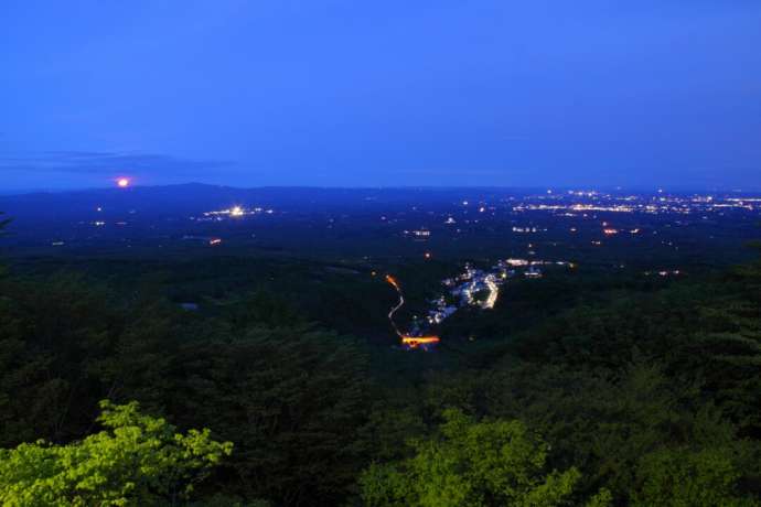 那須高原展望台から眺める夜景