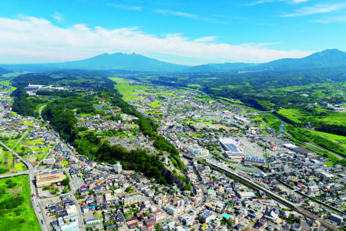 韮崎市の空撮写真