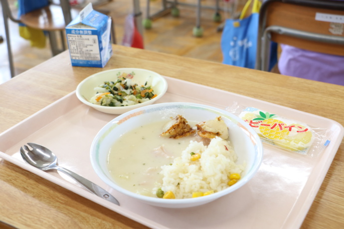 岩手県野田村の学校給食