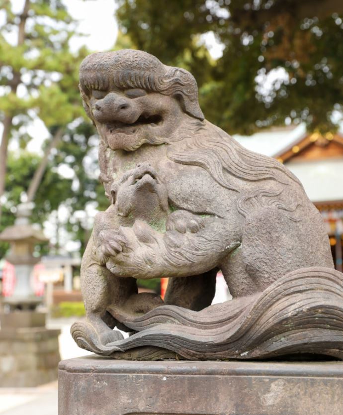 沼袋氷川神社の狛犬