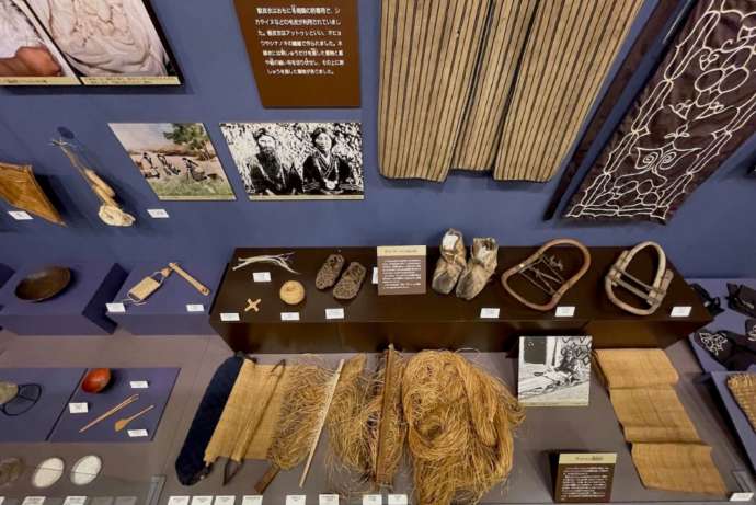 「帯広百年記念館」で展示されるアイヌ文化関連の資料（その2）