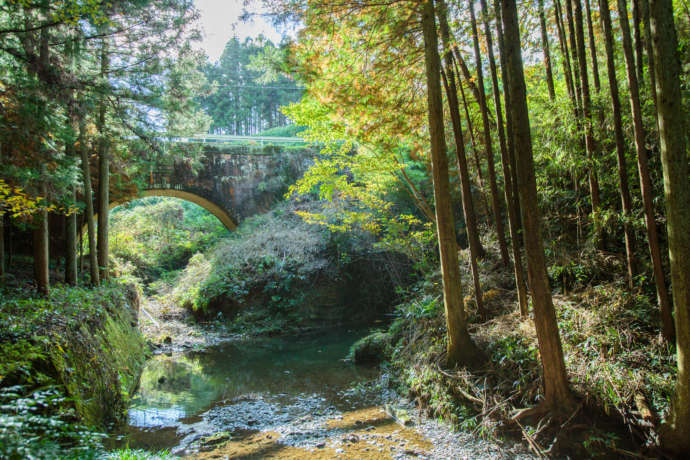 大台町を通る熊野古道にかかる眼鏡橋
