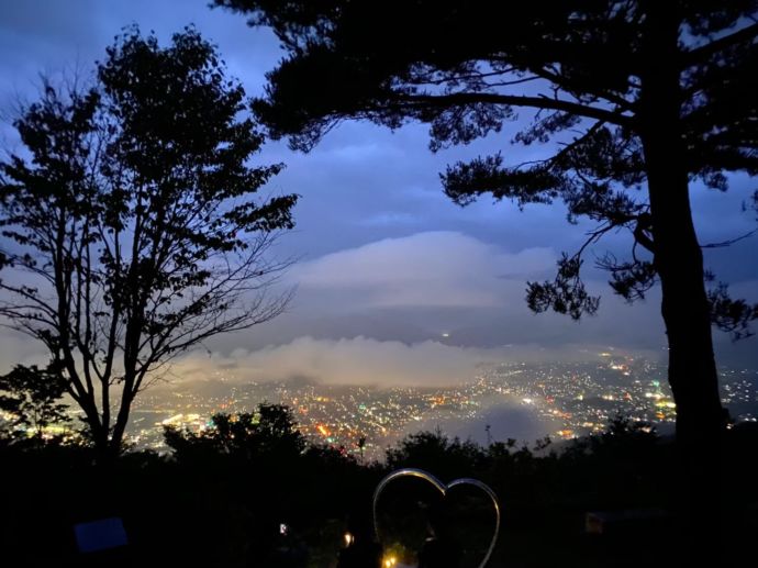 鷹狩山展望台から見た夜景