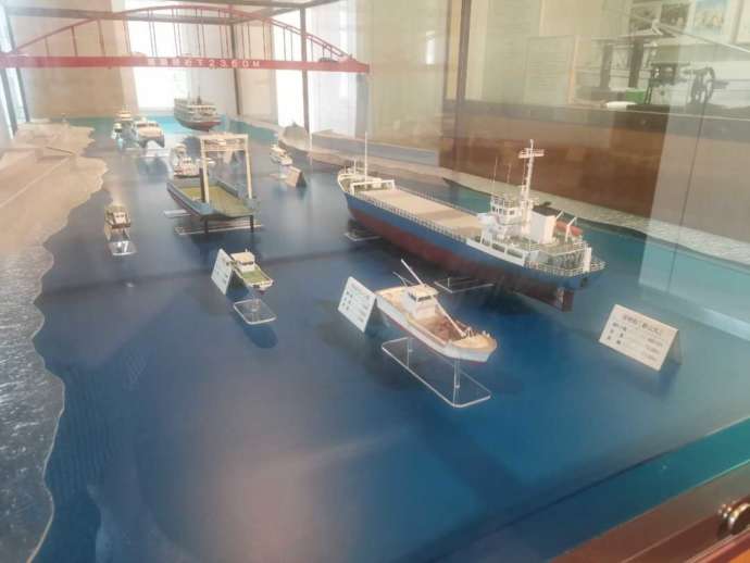 おんど観光文化会館うずしおにある海と船の模型展示