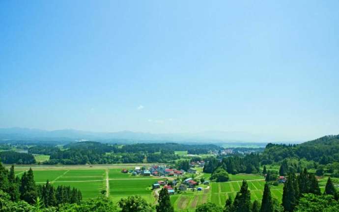 大石田町の大浦小坂からの眺望