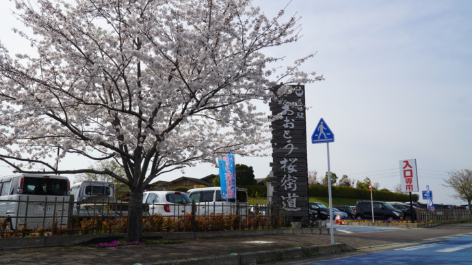 道の駅「おおとう桜街道」の入口付近