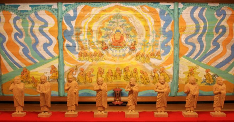 愛宕念仏寺の羅漢洞の壁画