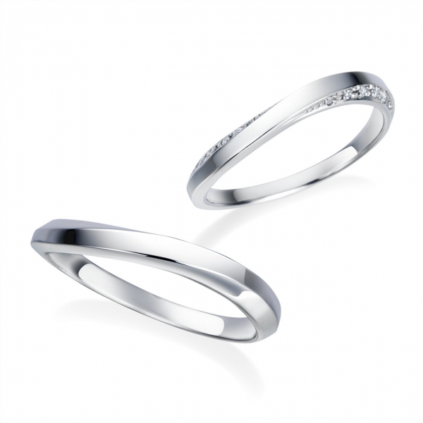 オーバーエクセレントで人気のウェーブデザインの結婚指輪「DM-167・166」
