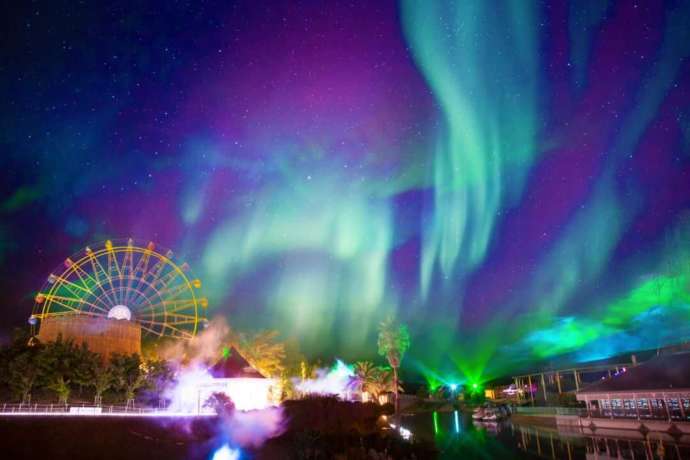 レオマ光ワールドで開催された奇跡のオーロラショー