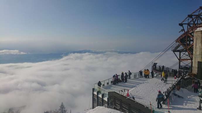 竜王スキーパークで見られる雲海