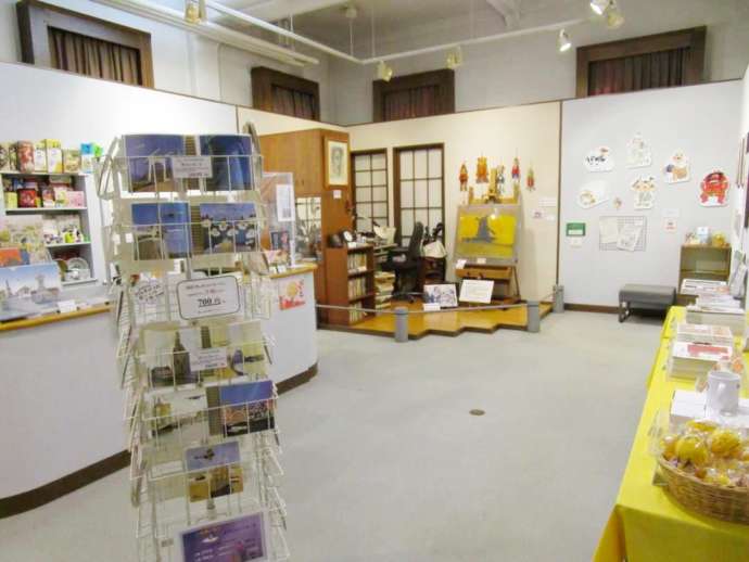 札幌市資料館の「おおば比呂司記念室」の売店