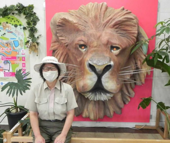 秋吉台自然動物公園サファリランドにあるライオンの飾り物