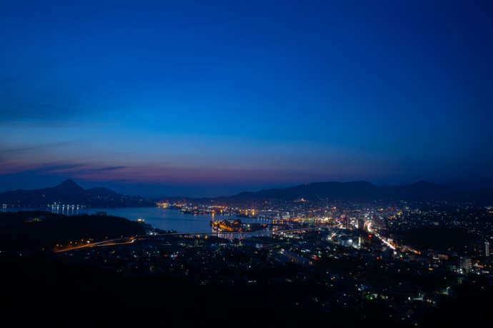 天神山公園から見た夜景