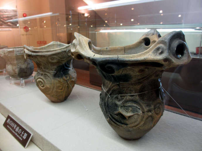 奥松島縄文村歴史資料館に展示されている縄文土器