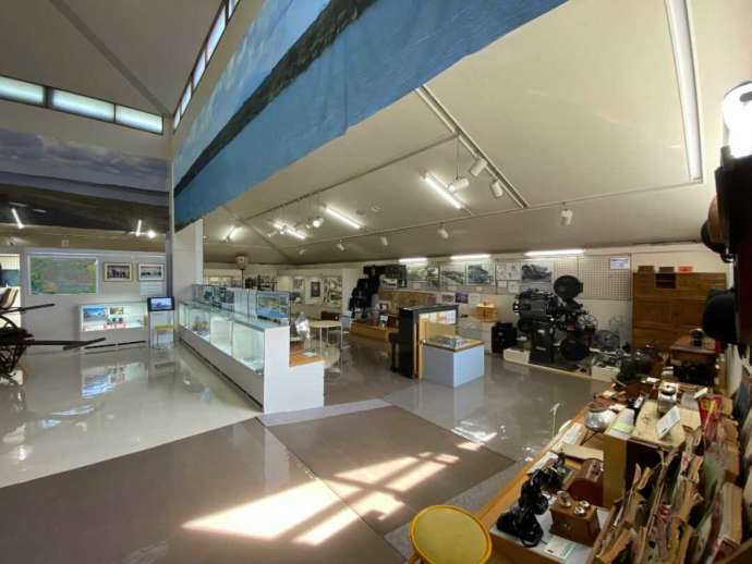 「士別市立博物館」1階の歴史展示コーナー（常設展）の戦後関連資料