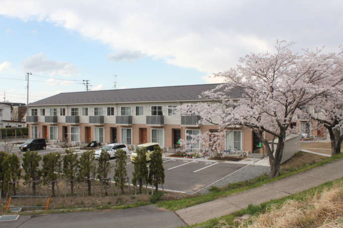 色麻町の地域活性化住宅の外観