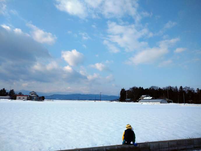 色麻町の冬景色