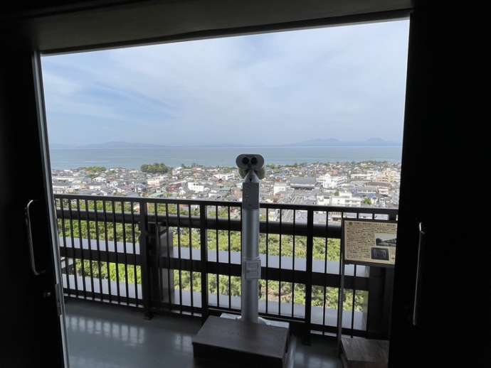 島原城展望所からの眺め