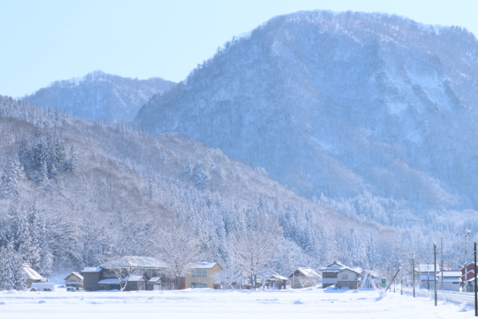 福島県昭和村の雪景色