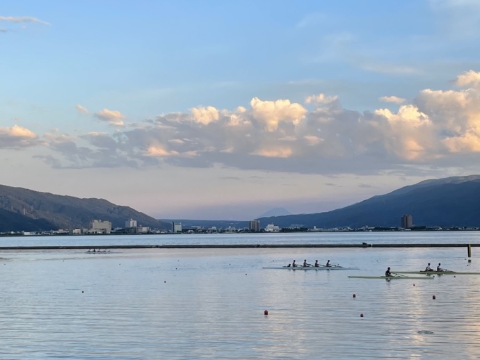 諏訪湖の常設競技用ボートコース