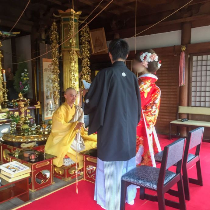 當麻寺の仏前結婚式