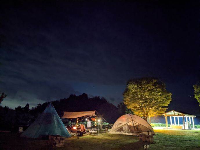 けやき平キャンプ場の夜