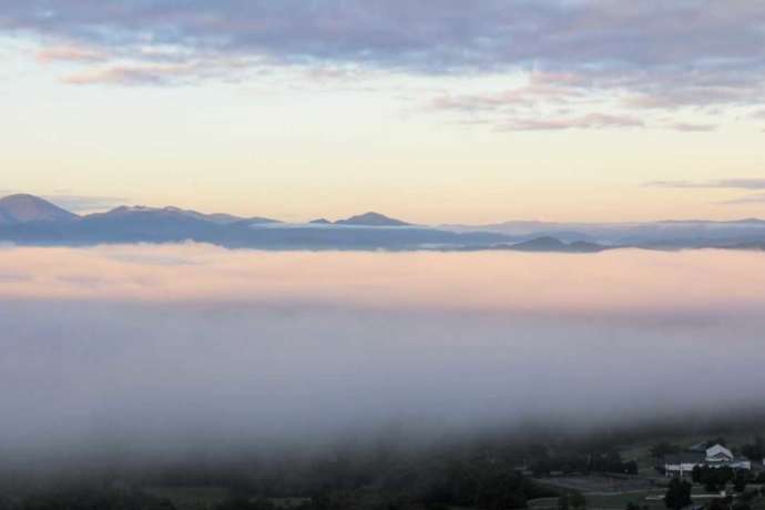 滝川市にある丸加高原で見られる雲海