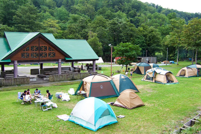 北海道当別町の道民の森内のキャンプ場