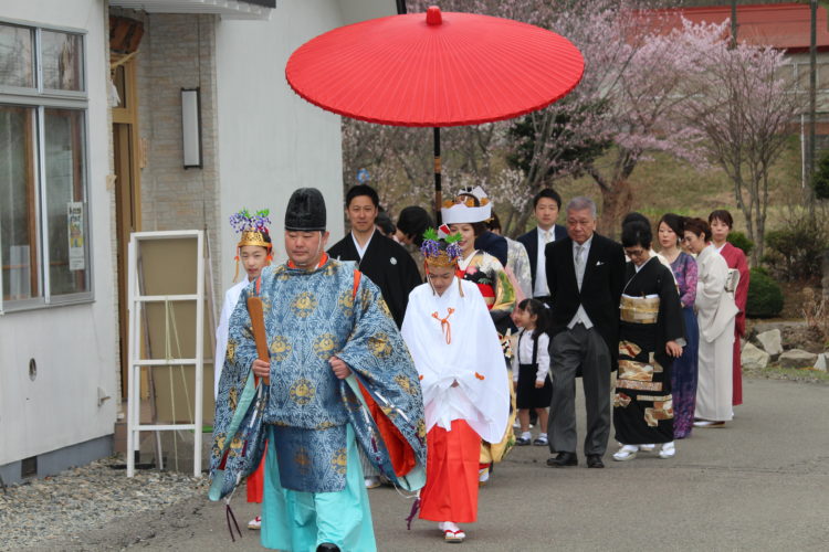 浦幌神社における神前結婚式の流れ