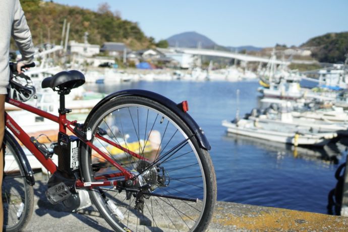 自転車で九島を周るイメージ風景