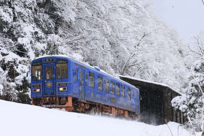 若桜鉄道の冬の風景