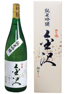 日本酒好きにおすすめのお酒「加賀鶴 純米吟醸 金沢」のボトルの写真