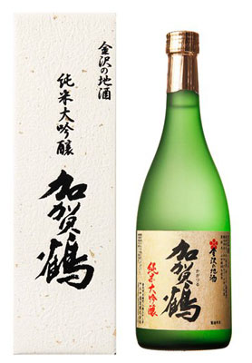 日本酒初心者におすすめのお酒「加賀鶴 純米大吟醸」のボトル