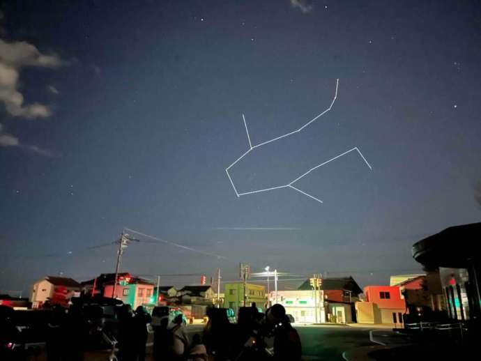 吉田科学館で開催された天文教室の時の空の様子
