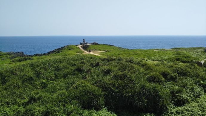 沖縄本島の最北端にあって眺めのよい辺戸岬