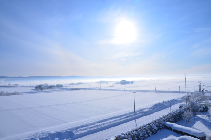 北海道由仁町の冬景色